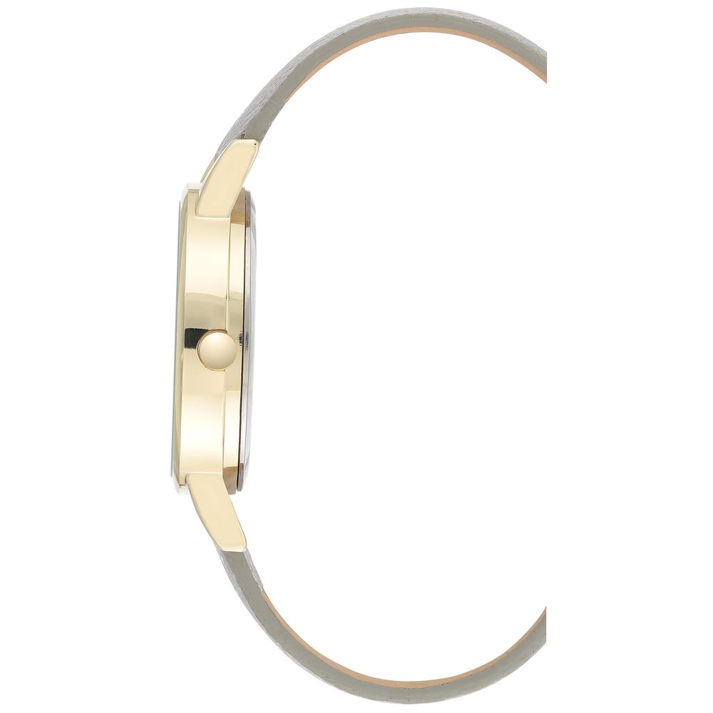 Nine West Graue Lederkleideruhr