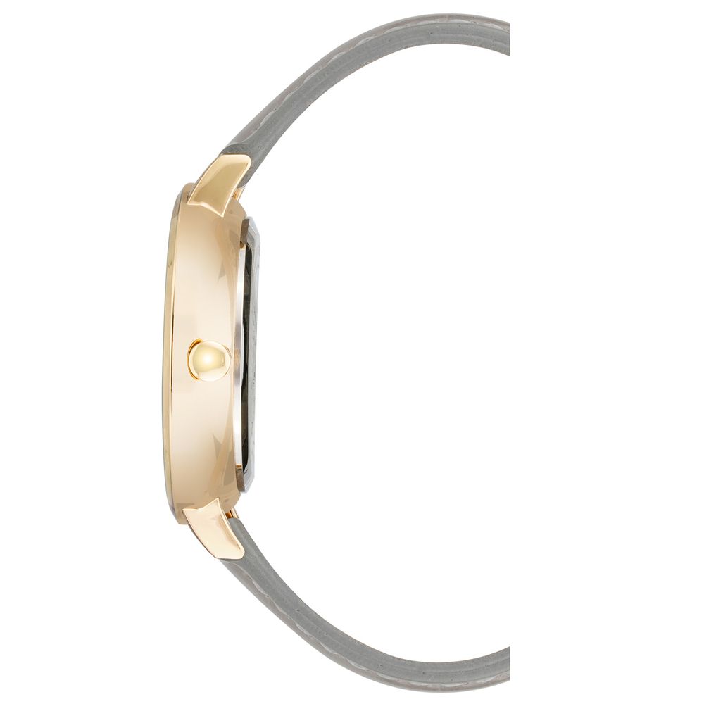 Nine West Graue Lederkleideruhr