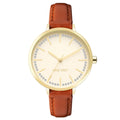 Nine West Braune Lederkleideruhr