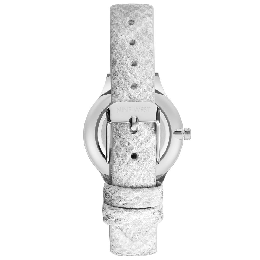 Nine West Graue Lederkleideruhr