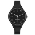 Nine West Schwarze Kunststoff-Kleideruhr