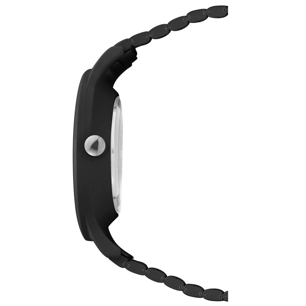 Nine West Schwarze Kunststoff-Kleideruhr
