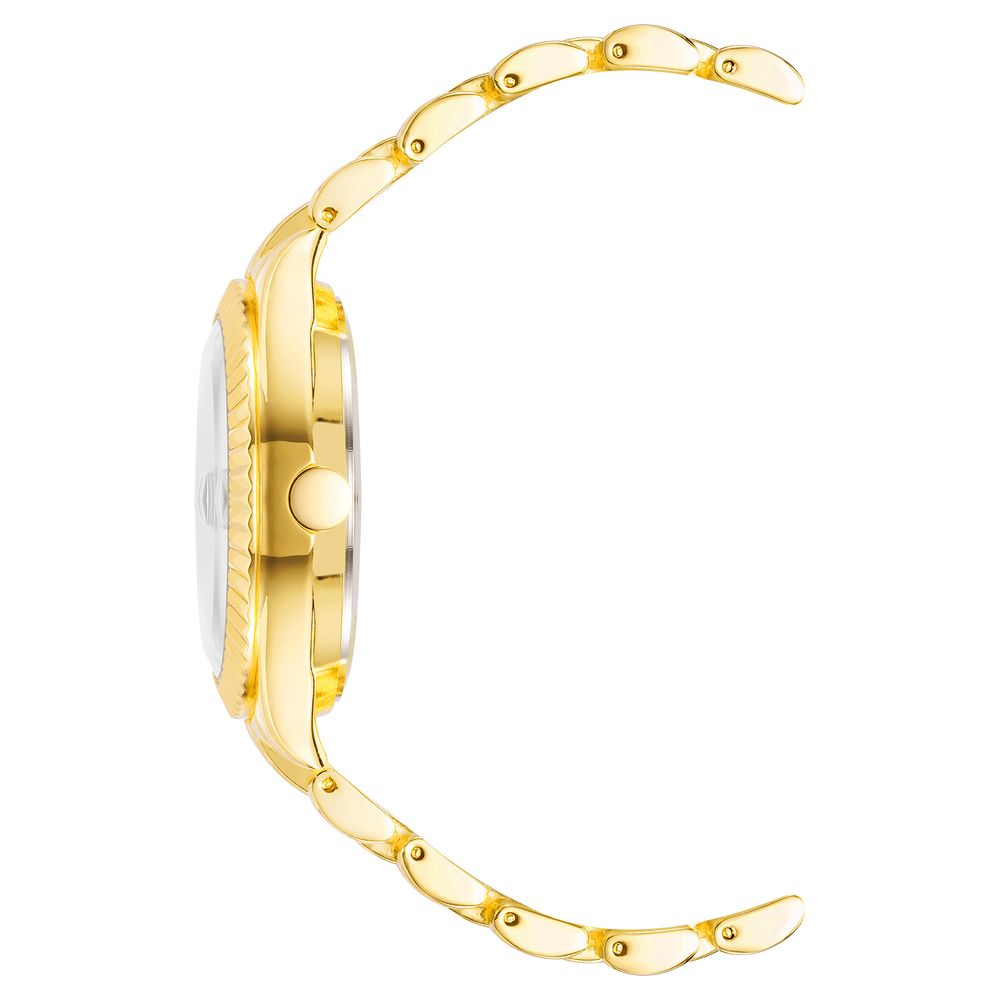 Nine West Goldene Metall-Armbanduhr