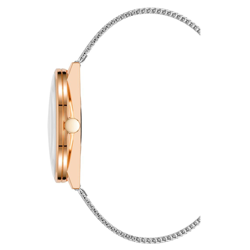 Nine West Graue Edelstahl-Armbanduhr