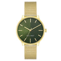 Nine West Goldfarbene Edelstahl-Dresswatch