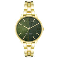 Nine West Goldene Metall-Armbanduhr