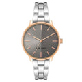 Nine West Graue Metall-Kleideruhr