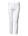 Dolce & Gabbana Men's White Stretch Cotton Skinny Jeans