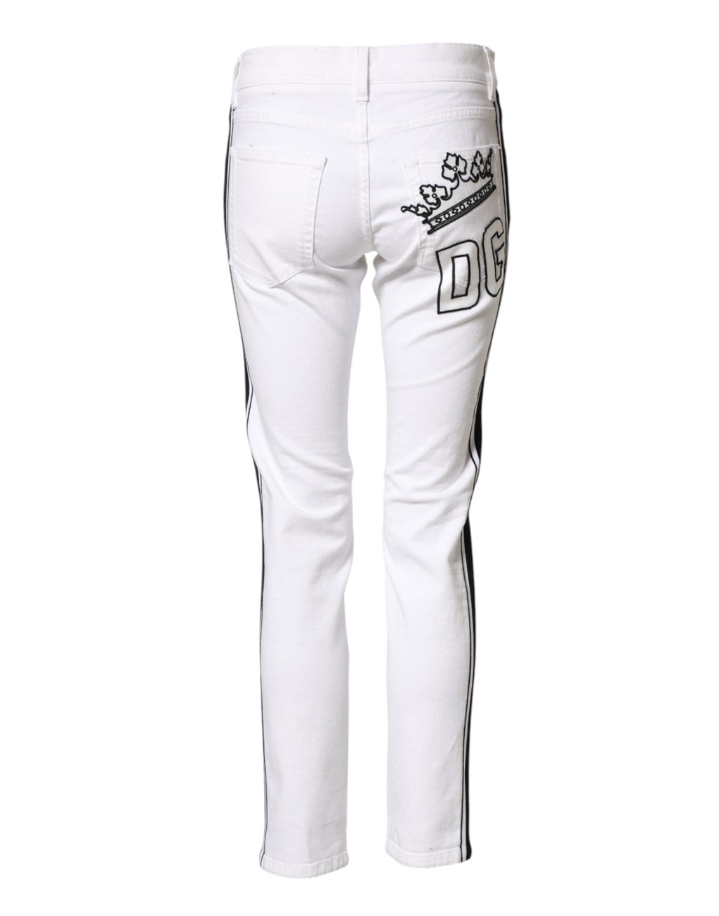 Dolce & Gabbana Men's White Stretch Cotton Skinny Jeans
