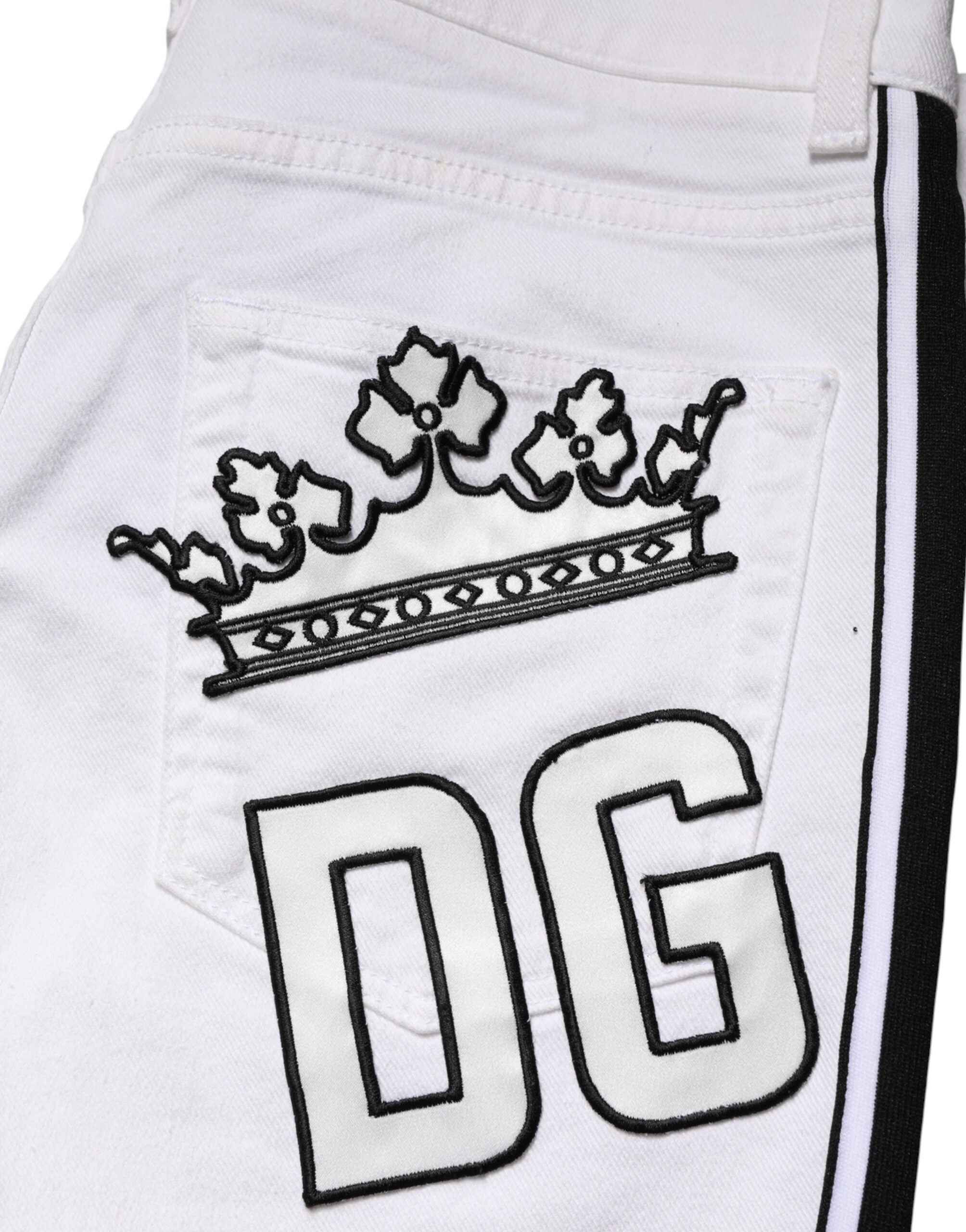 Dolce & Gabbana Men's White Stretch Cotton Skinny Jeans