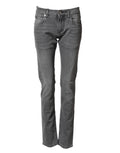 Dolce & Gabbana Graue Baumwoll-Jeans mit mittlerer Taille