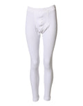 Dolce & Gabbana White Mid-Rise Cotton Leggings