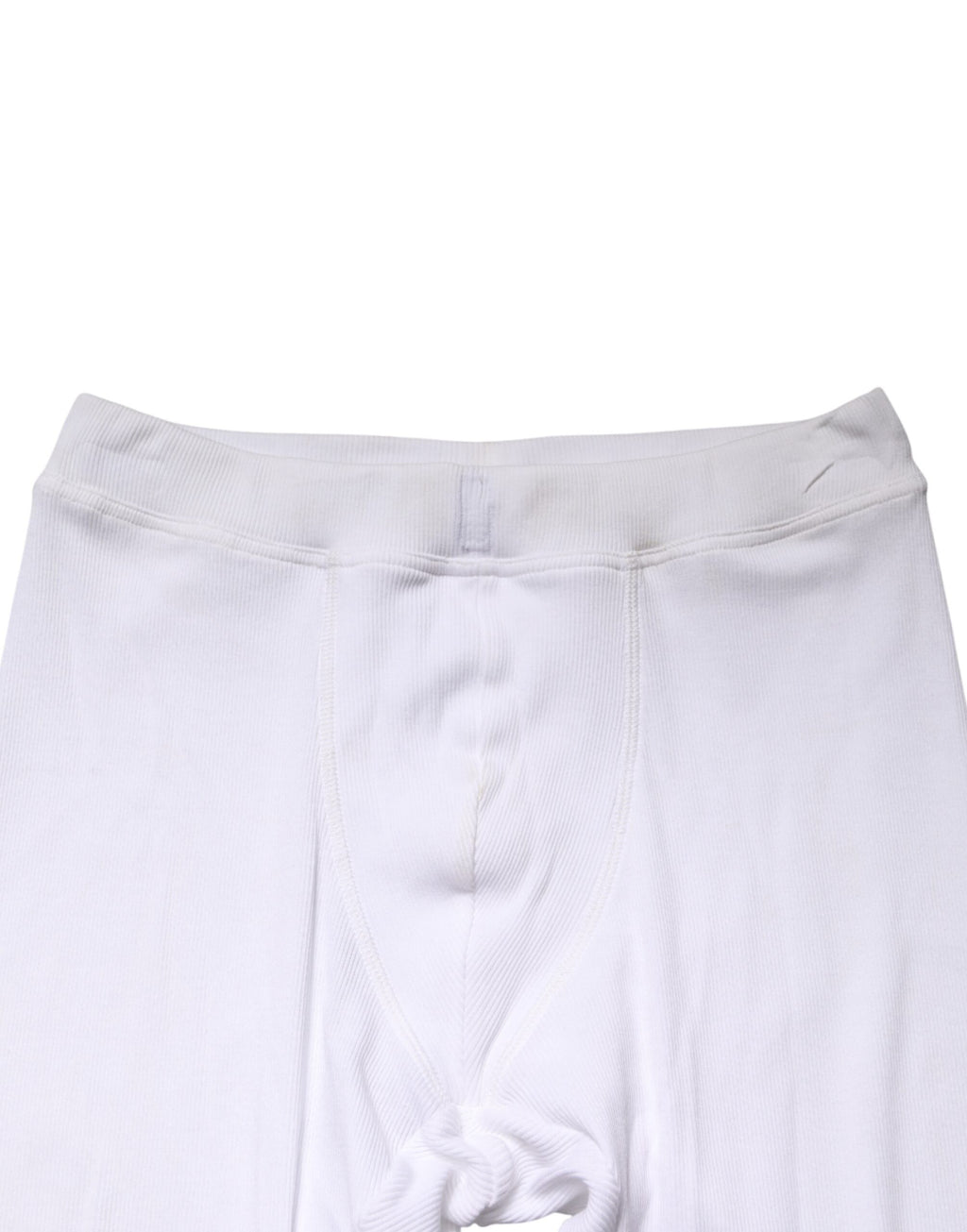 Dolce & Gabbana White Mid-Rise Cotton Leggings