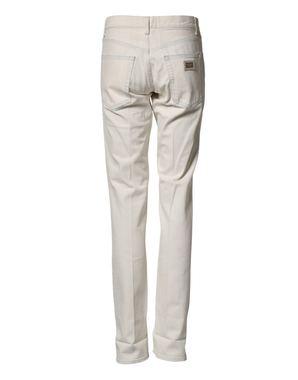 Dolce & Gabbana Men's White Cotton Skinny Jeans
