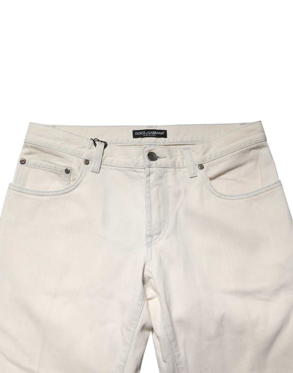 Dolce & Gabbana Men's White Cotton Skinny Jeans
