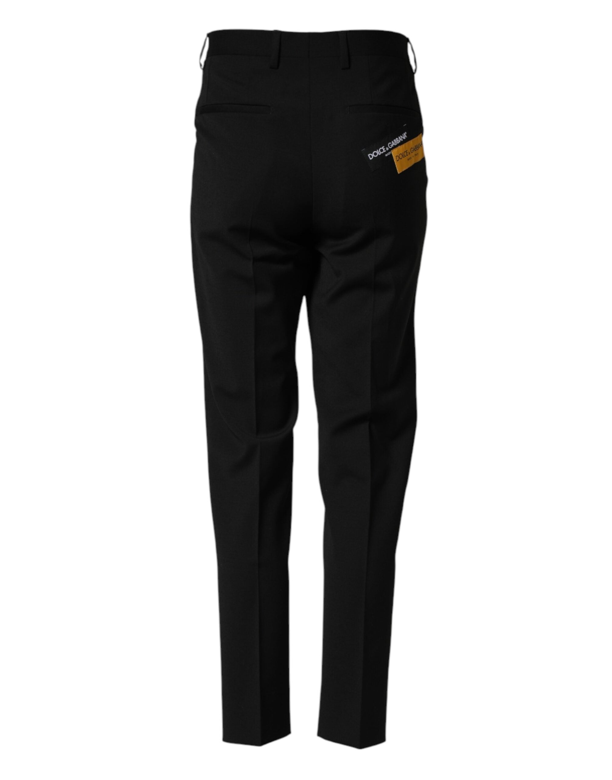 Dolce & Gabbana Men's Black Wool Suit Trousers