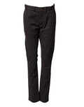 Sun68 Dunkelbraune Baumwoll-Stretch-Hose mit geradem Schnitt und mittlerer Bundhöhe