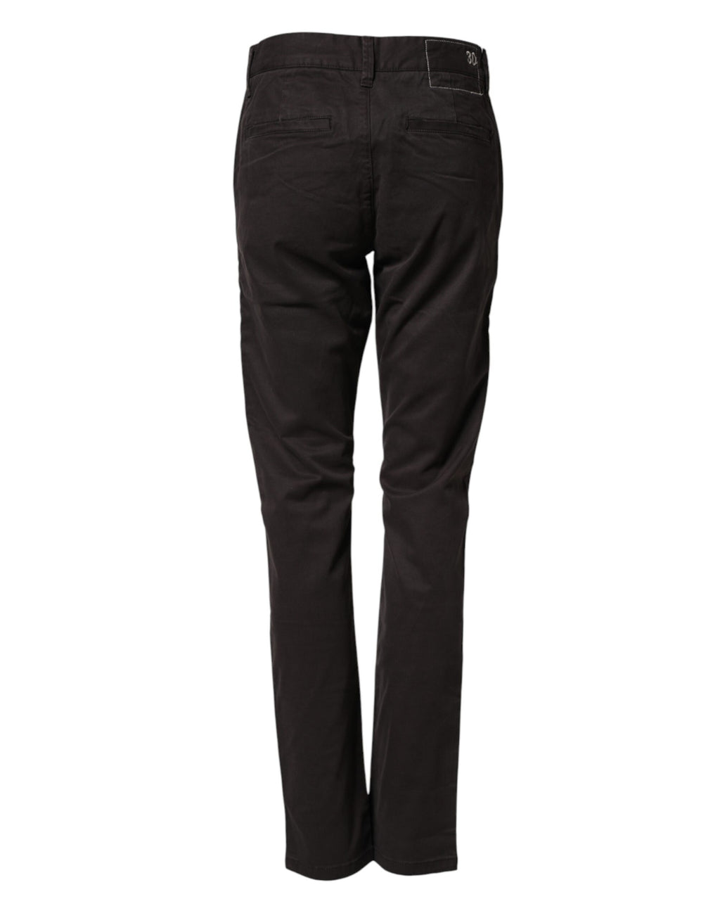 Sun68 Dunkelbraune Baumwoll-Stretch-Hose mit geradem Schnitt und mittlerer Bundhöhe
