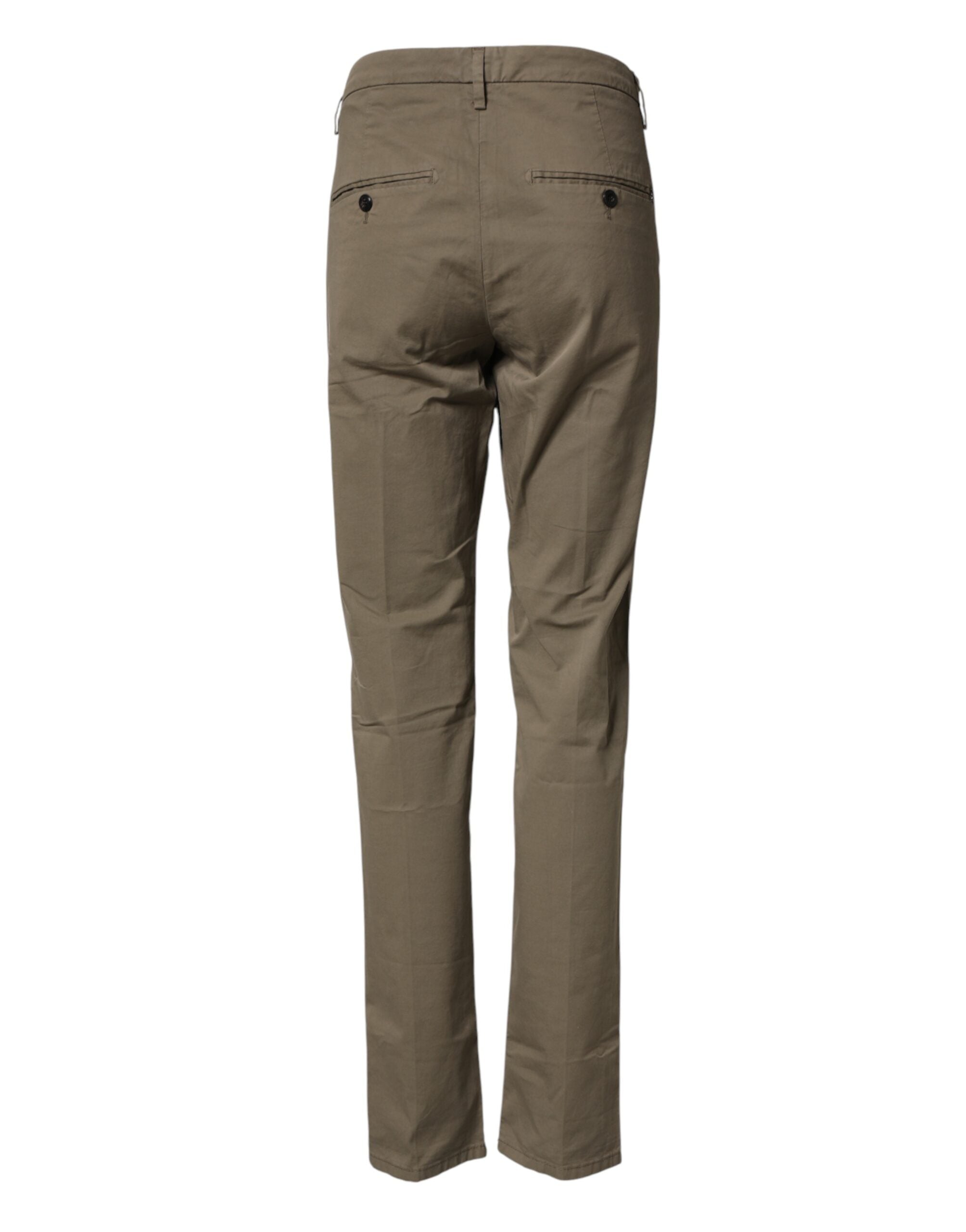 Dondup Beigefarbene Baumwoll-Stretch-Chino mit geradem Schnitt für Herren