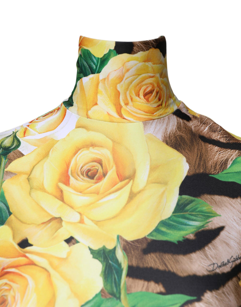Dolce & Gabbana Floral Multicolor Print Mini Dress