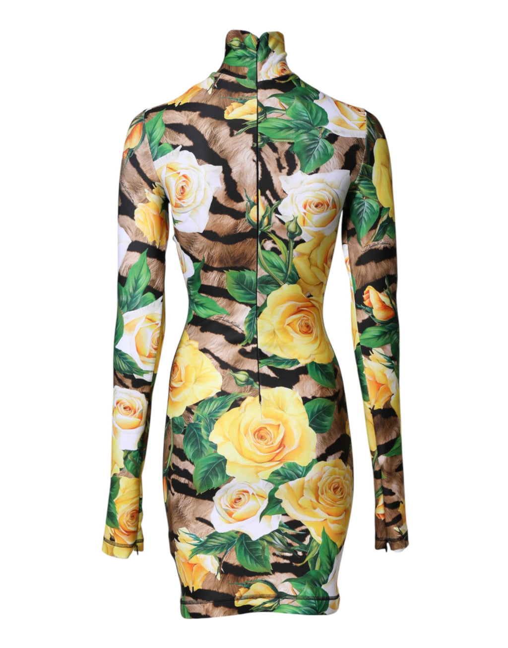 Dolce & Gabbana Floral Multicolor Print Mini Dress