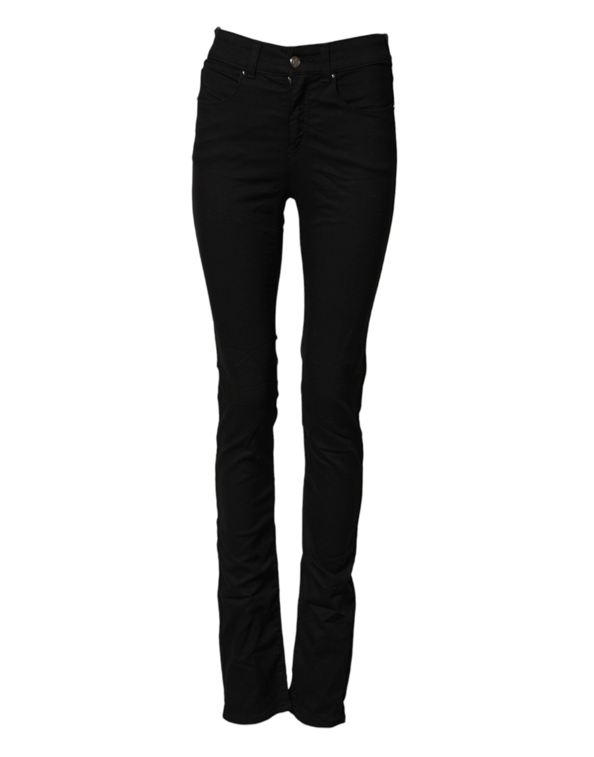 Armani Jeans Women's Black Stretch Cotton Mid-Rise Jeans