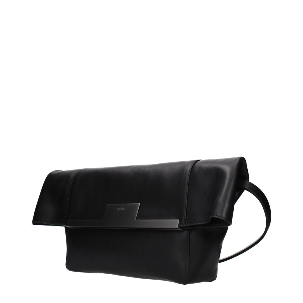 Max Mara Schwarze Leder Umhängetasche