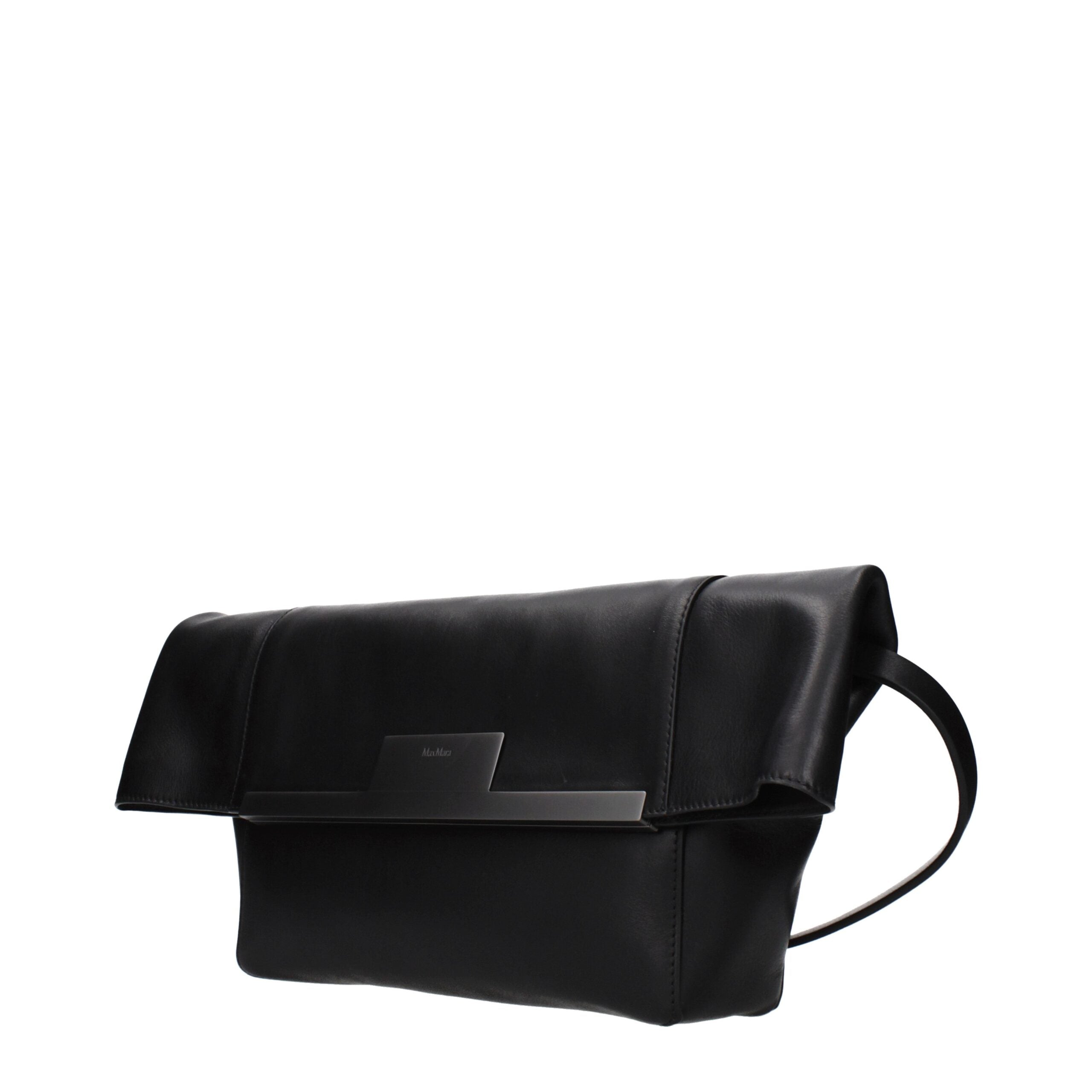 Max Mara Schwarze Leder Umhängetasche