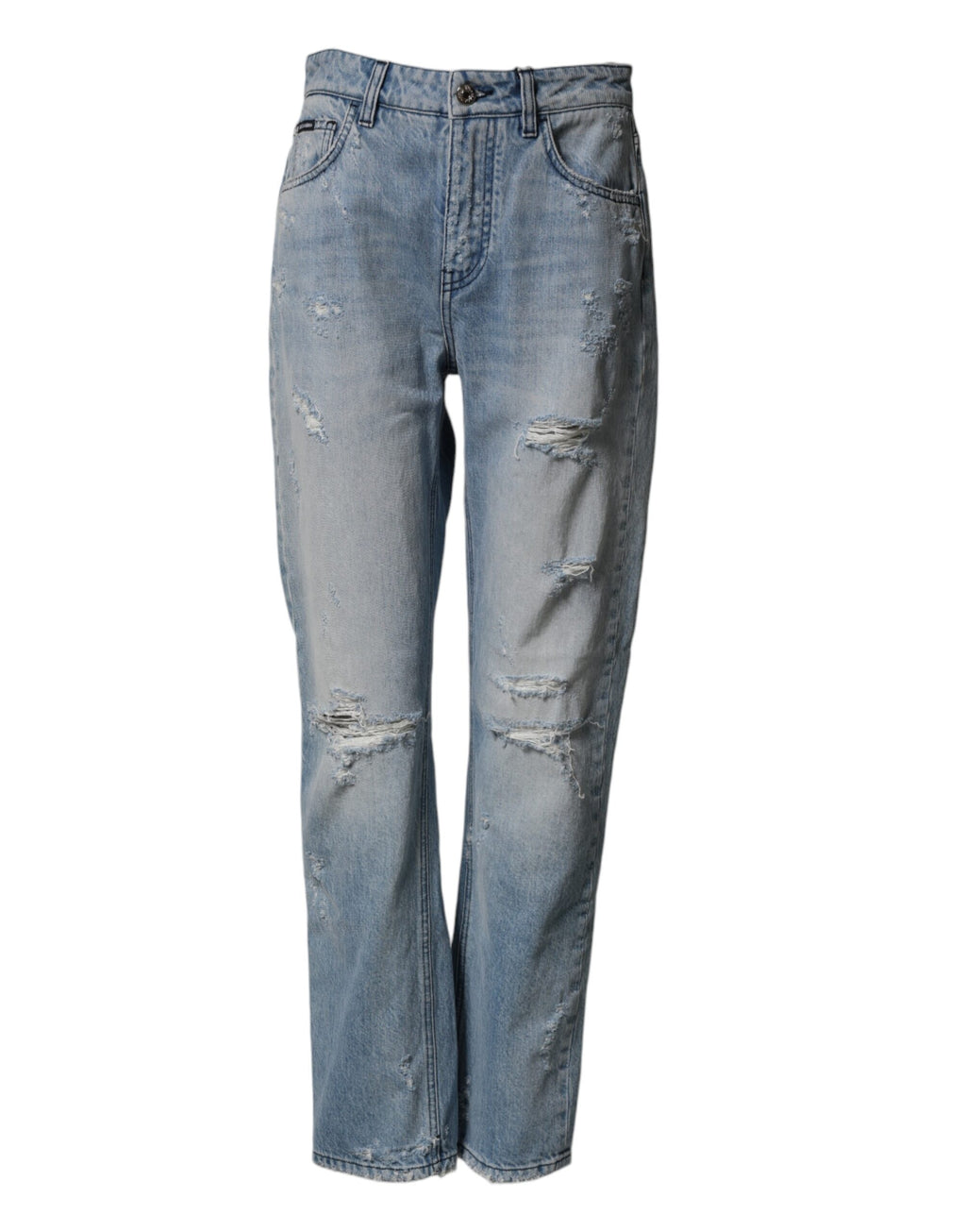 Dolce & Gabbana Light Blue Distressed Washed BOYFRIEND Jeans