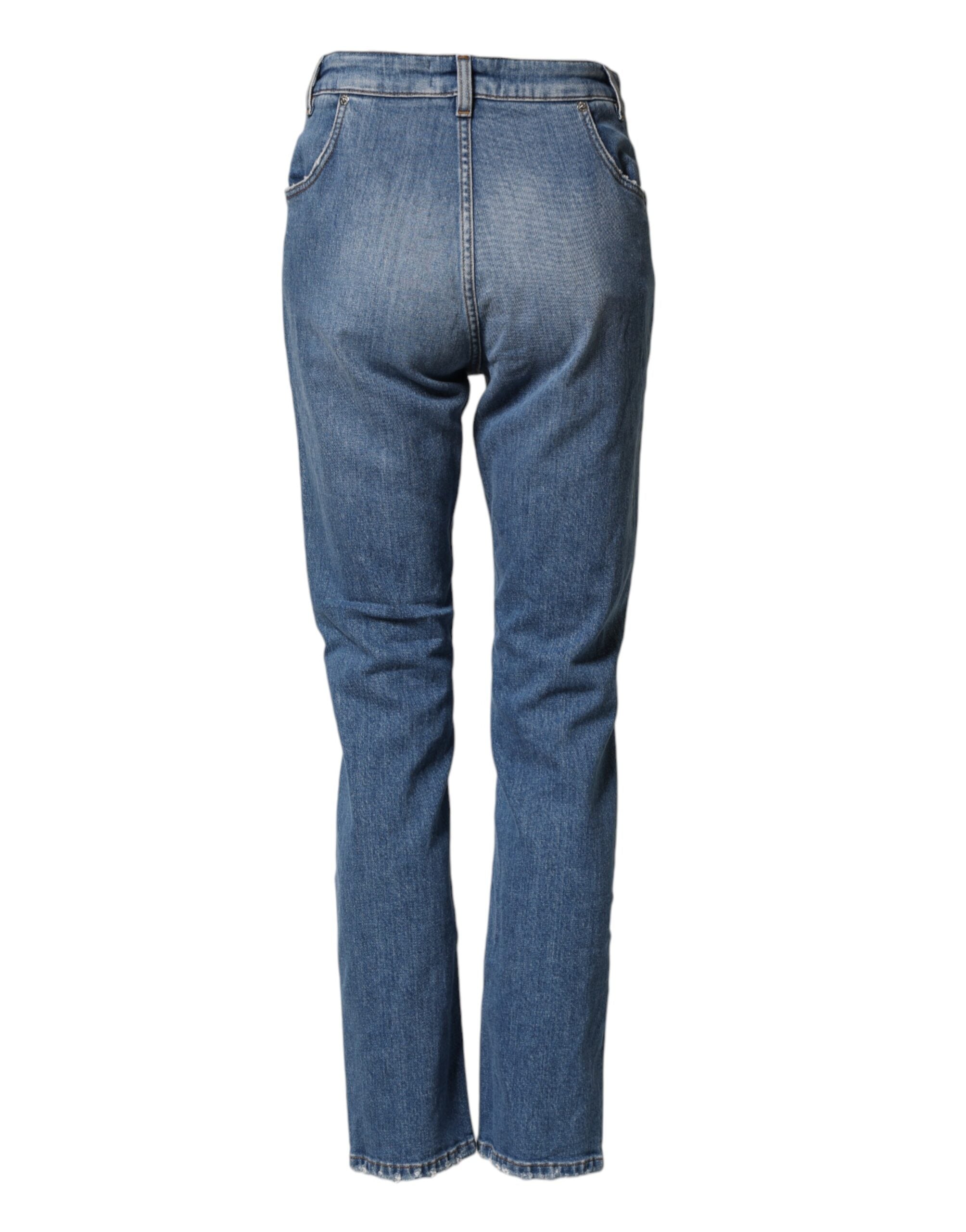 Dolce & Gabbana Washed Cotton Denim Used-Look Jeans