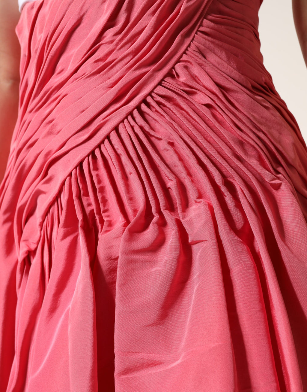 Dolce & Gabbana Pink Pleated High-Waist Silk Midi Skirt