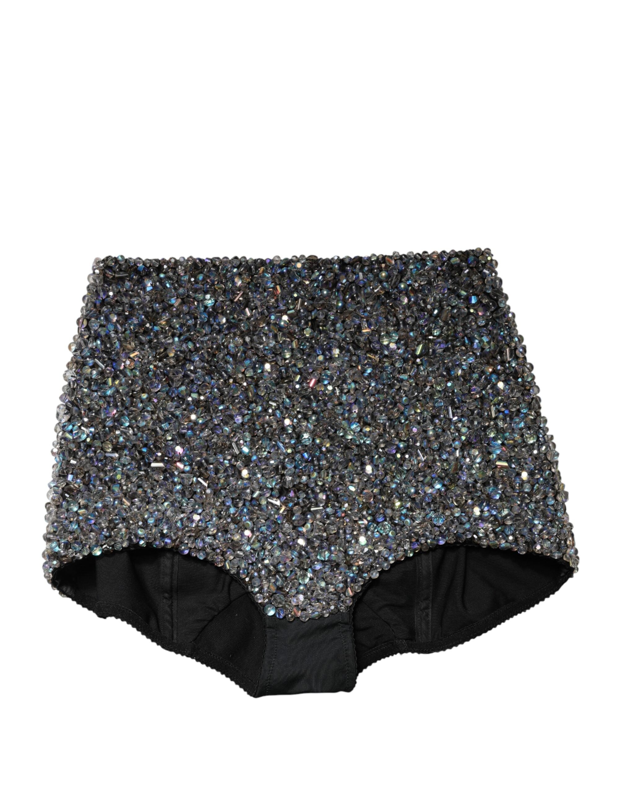 Dolce & Gabbana Embellished High-Waist Hot Pants Shorts