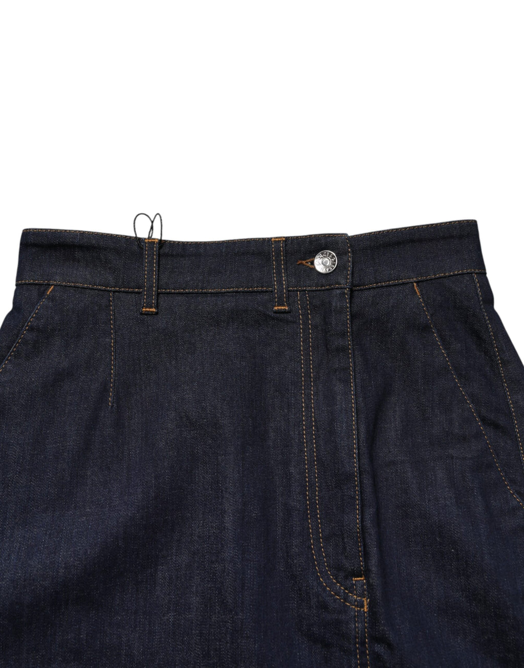 Dolce & Gabbana Dunkelblauer Baumwoll-A-Linien-Denim-Midi-Rock