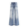 Diesel Blaue Bootcut-Jeans aus Baumwolle