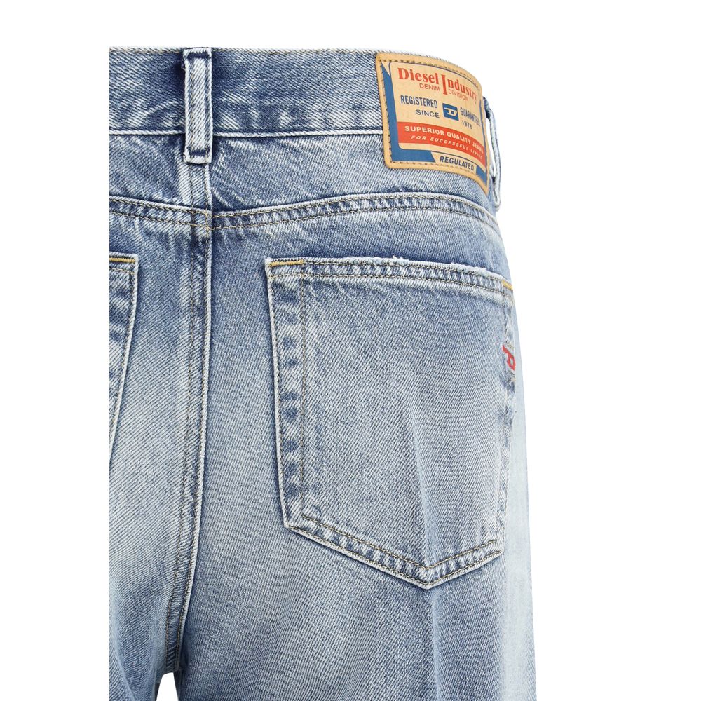 Diesel Blaue Bootcut-Jeans aus Baumwolle