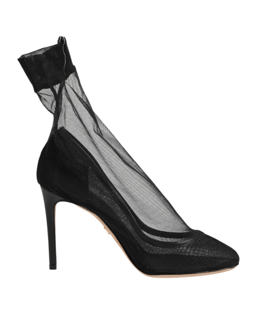 Dolce & Gabbana Schwarze Stretch-Mesh-Sockenstiefel aus Nylon