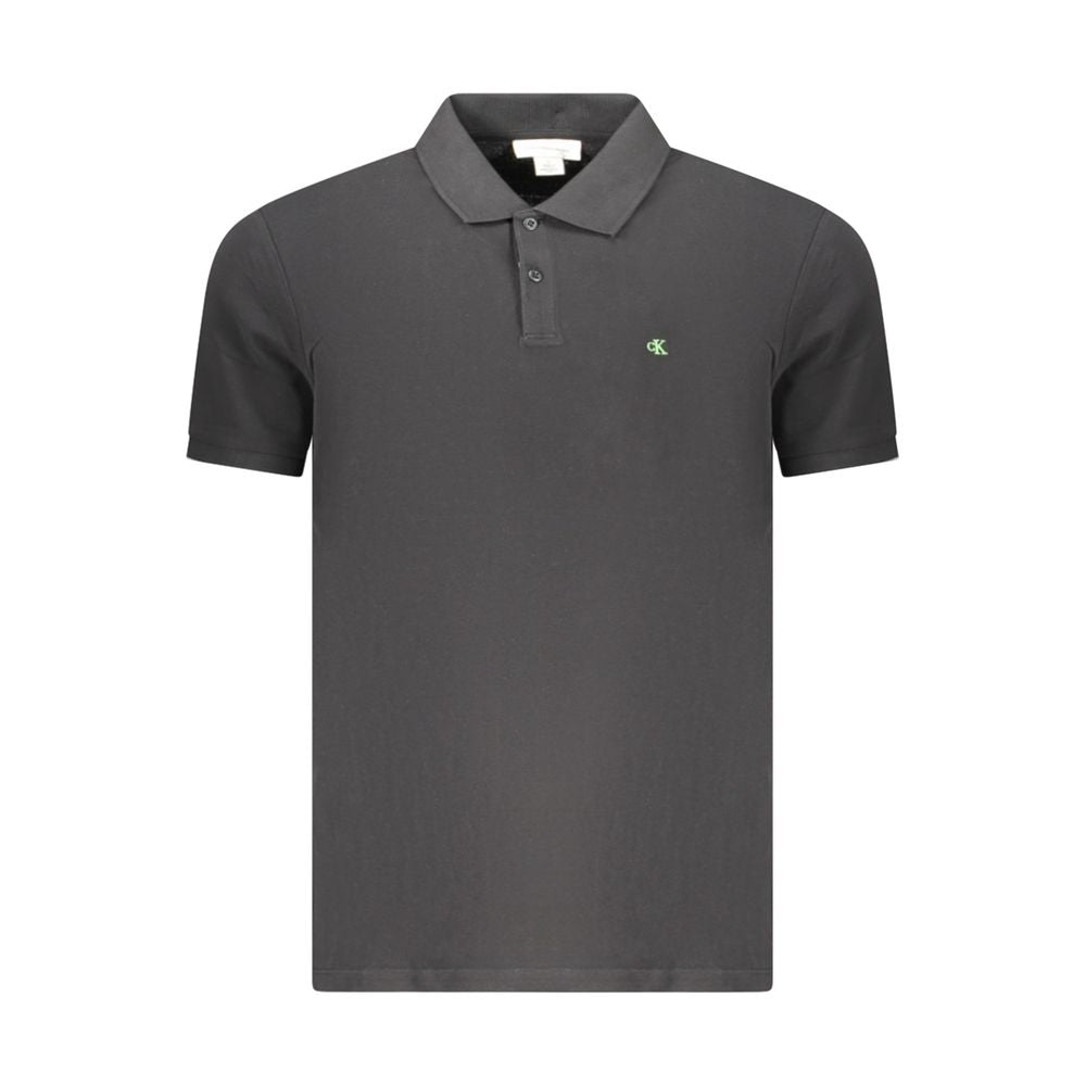 Calvin Klein Cotton Polo Shirt in Black