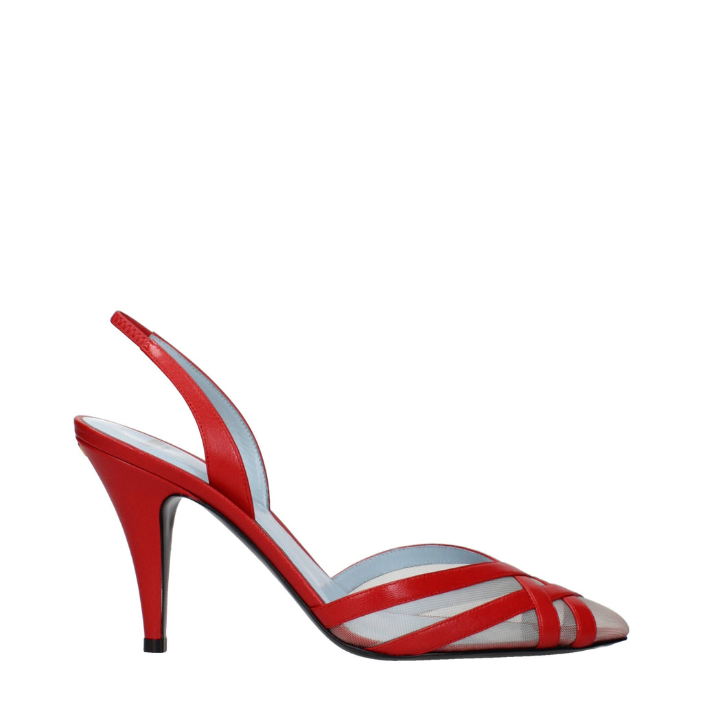 Valentino Garavani Rote Leder-Stilettosandalen