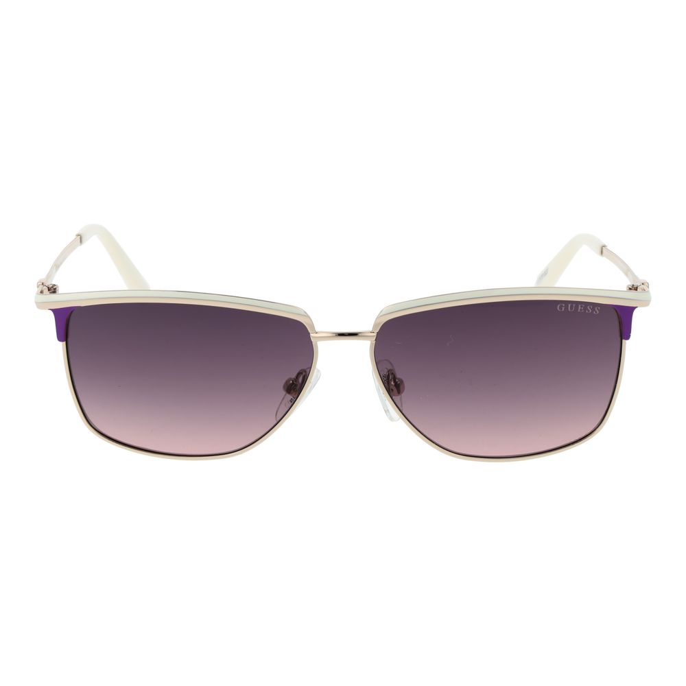 Guess White Sunglasses with Metal Frame