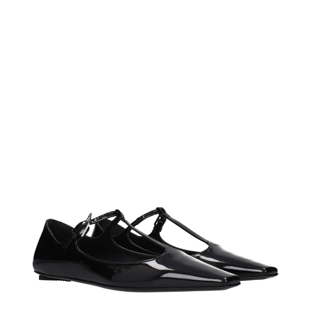The Attico Schwarze Ballerinas aus Leder