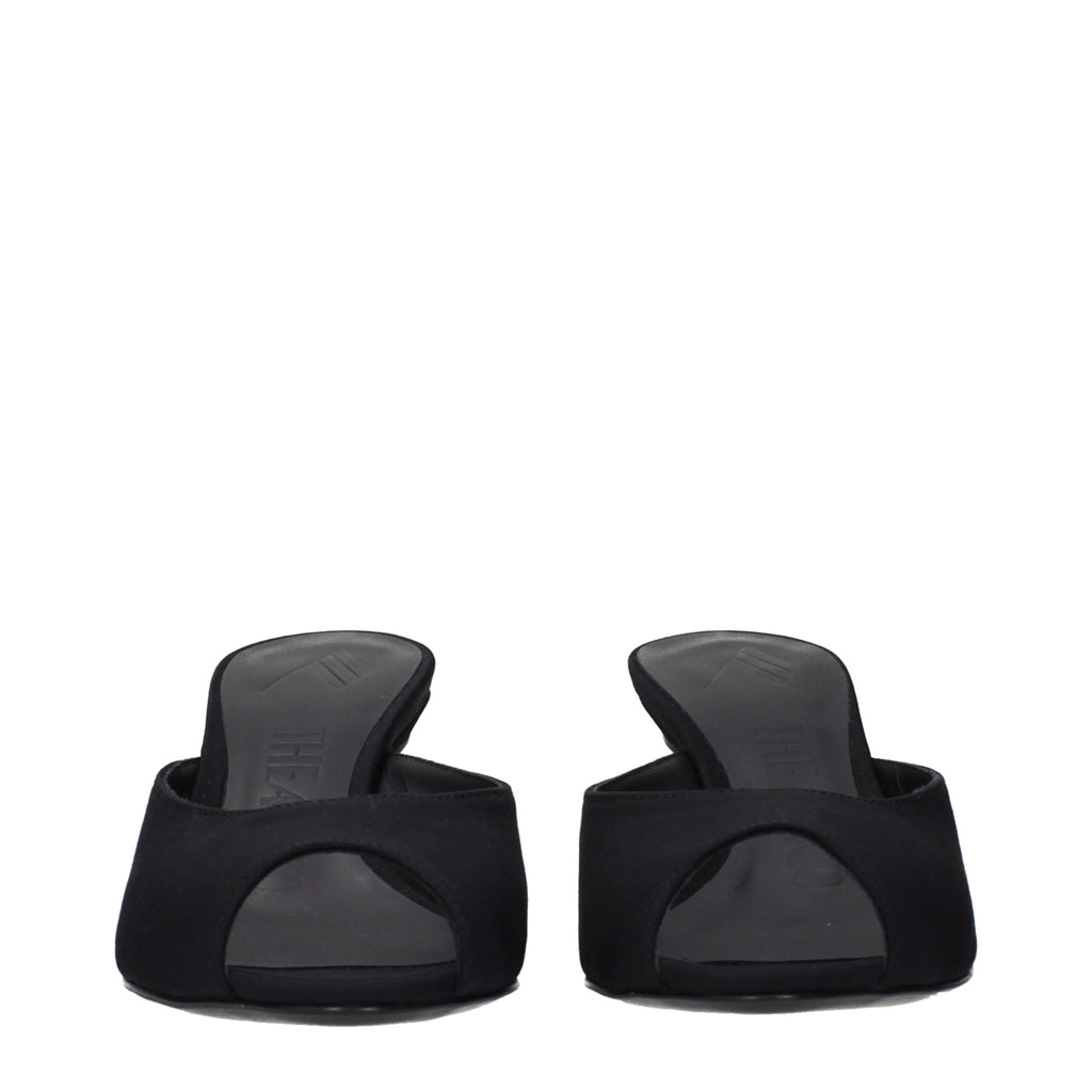 The Attico Schwarze Sandalen aus Stoff