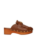 Valentino Garavani Braune Leder-Slipper