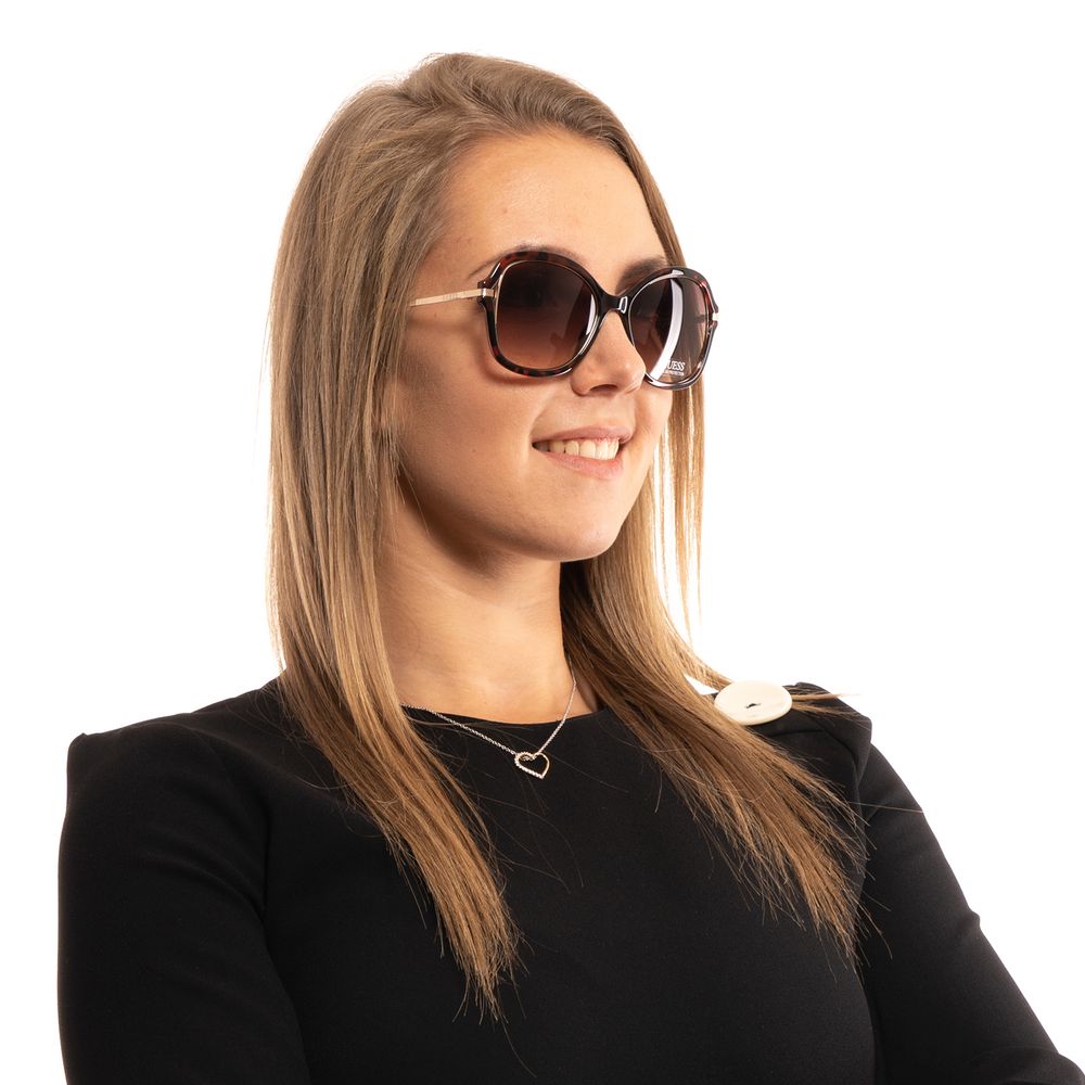 Guess Brown Metal and Plastic Sunglasses