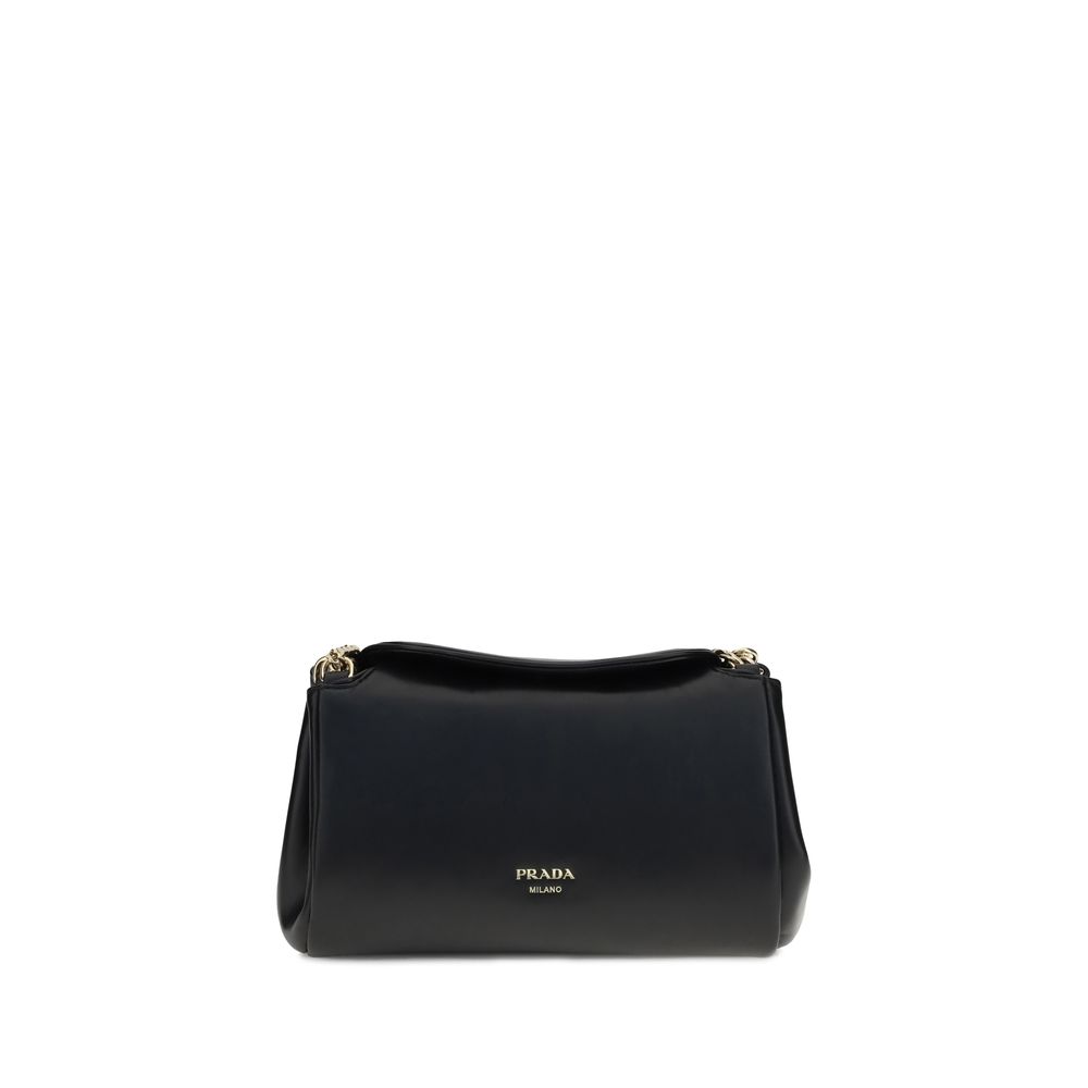 Prada Black Lambskin Shoulder Bag Ovis Aries Aries