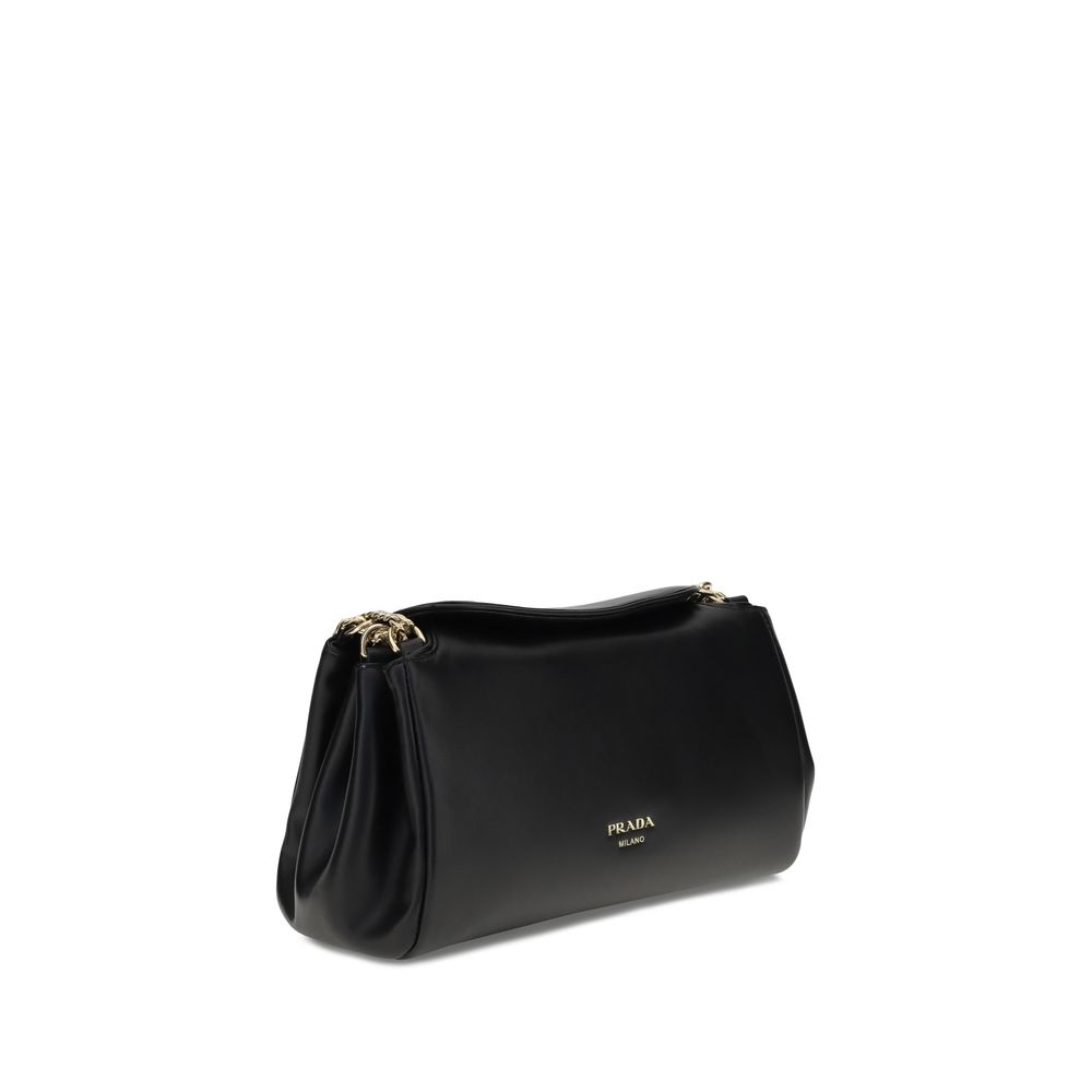 Prada Black Lambskin Shoulder Bag Ovis Aries Aries