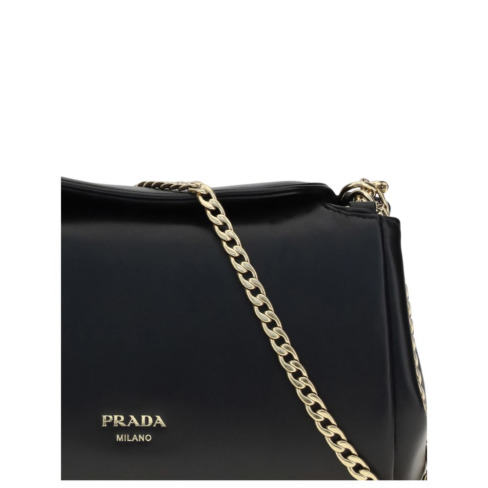 Prada Black Lambskin Shoulder Bag Ovis Aries Aries