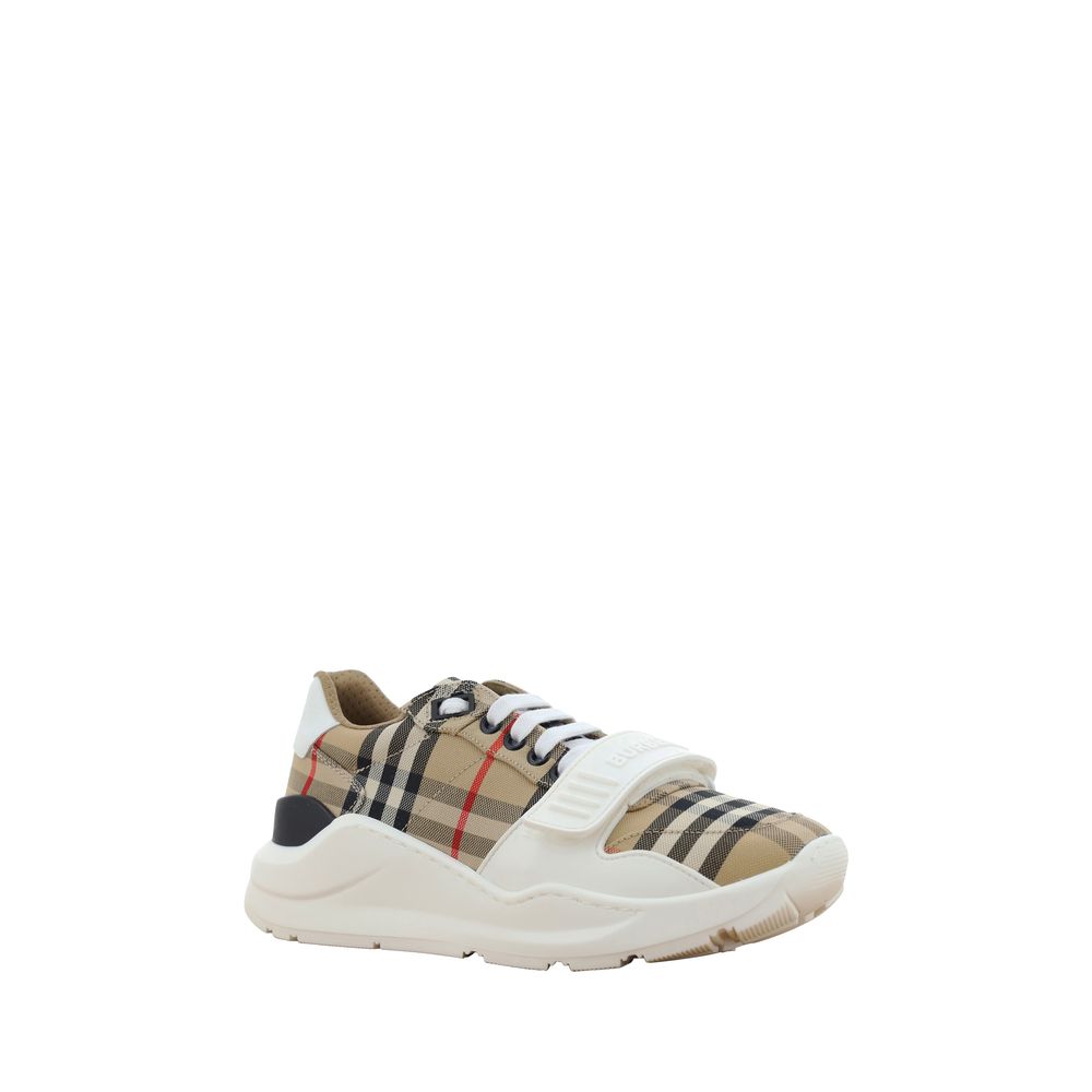 Burberry Beigefarbene Baumwoll-Sportschuhe