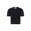 Thom Browne Schwarzes Baumwoll-T-Shirt