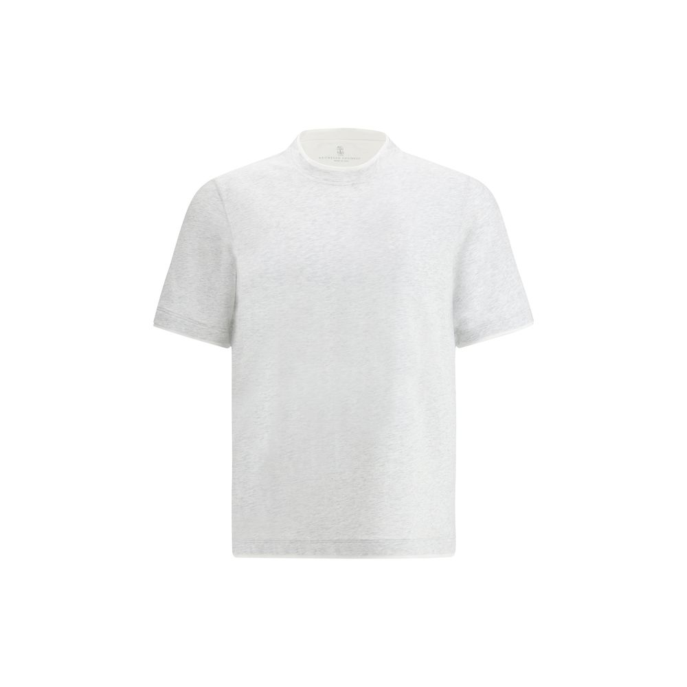 Brunello Cucinelli Grey Cotton T-Shirt
