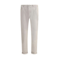 Brunello Cucinelli Beigefarbene Baumwolljeans aus Denim